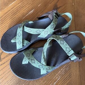 Chaco Green and Brown Sandals
